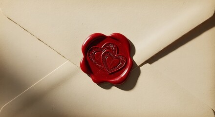 Sealed envelope with red wax, a symbol of secrecy and importance.