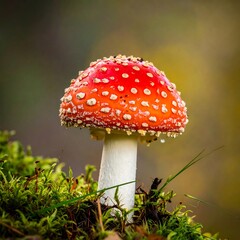 Close-up of a red toadstool