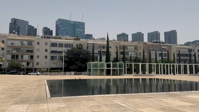Tel Aviv, Israel, September 2025, Habimah Square &ndash; A Modern Urban Landmark in the Heart of Tel AvivTel 