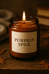 Pumpkin Spice Candle with Warm Glow