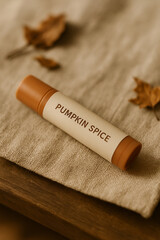 Pumpkin Spice Lip Balm on Linen