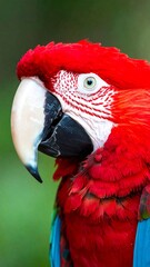 Close-up of a scarlet macaw