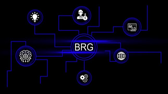 Digital Network Connections Business Strategy Icons Brainstorming Global Finance A I Technology Growth Gears Innovation Ideas Success Teamwork Data Analysis