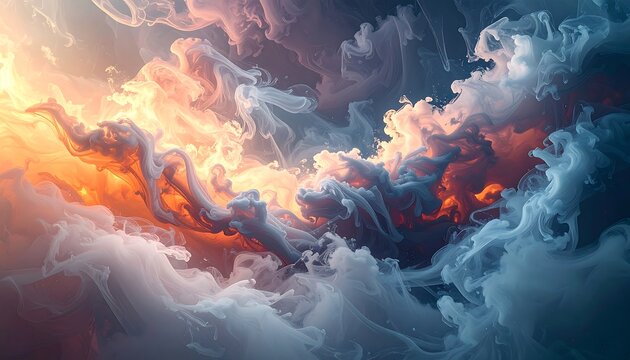 Abstract swirling cloudscapes