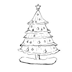 christmas tree vector illustration