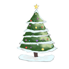 christmas tree on white background