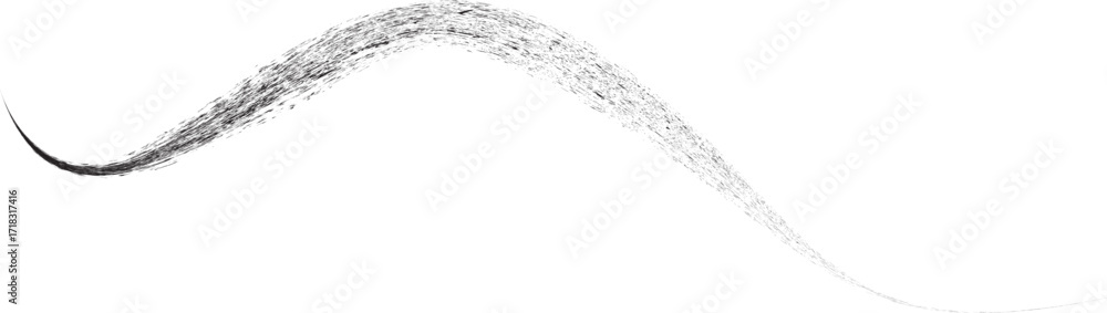 Aufkleber decorative wave of line . brush stroke waves. abstract flow linear fluid design element .zigzag wave