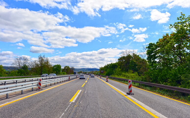 A66 bei Gelnhausen, Hessen (Fahrtrichtung Fulda)