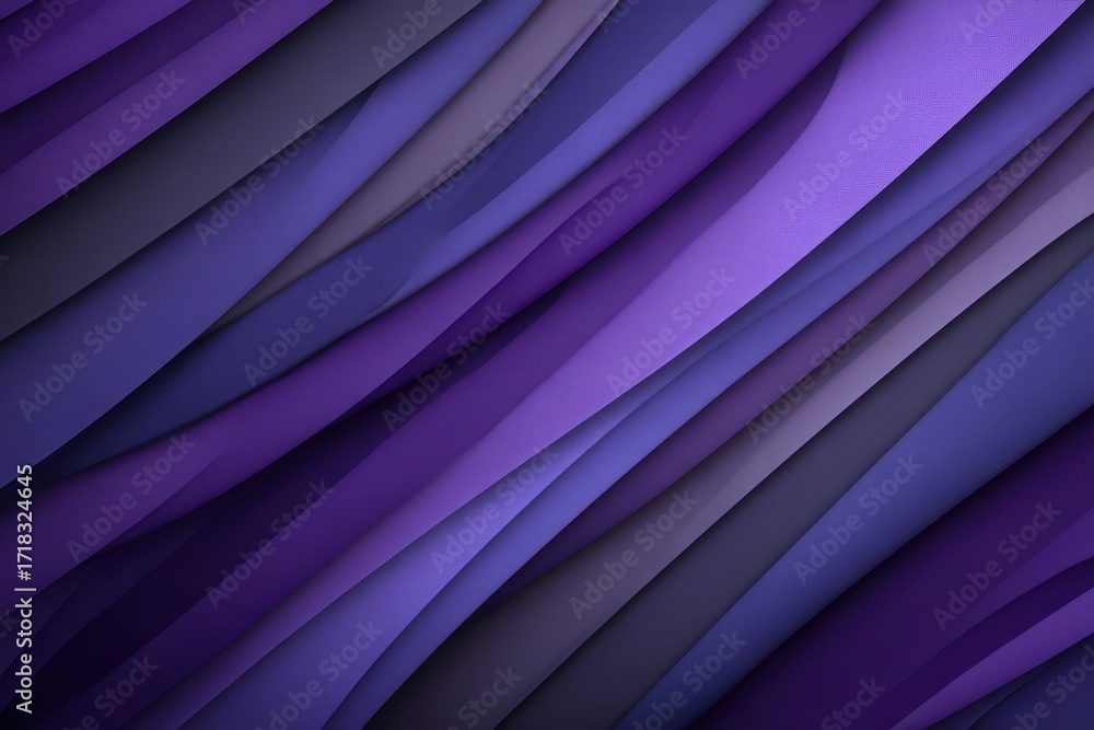 Poster modern abstract background with dynamic overlapping purple and blue wavy layers.