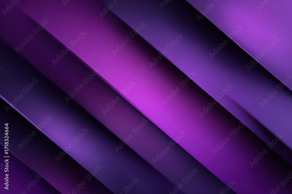 Poster abstract background with diagonal lines in purple and magenta gradients.