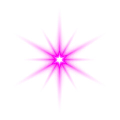 Glowing Pink Magenta Starburst Light Effect with Transparent Background – Bright Radiant Sparkle Explosion, Abstract Neon Energy Flash, Digital Glow Illustration © AB-Creation's
