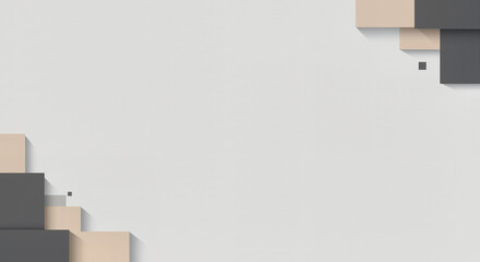 Abstract Modern Minimalist background with geometric shapes in soft colors  