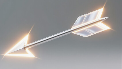 Innovative design of a luminous arrow with sleek metallic finish