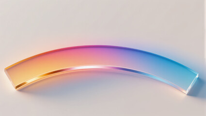 Obraz premium Colorful curved glass reflecting light in vibrant hues