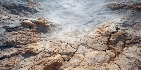Rocky area with a lot of cracks and holes.