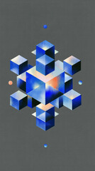 Neural network, geometric illustration
