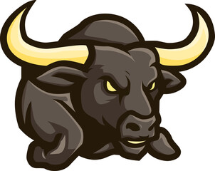 Buffalo character mascot illustration design