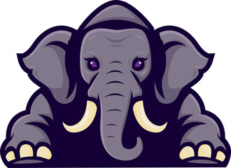 elephant character mascot illustration design