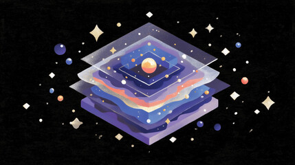 Neural network, geometric digital network, overlapping, black background, blue, neural brain, networking through ai, conceptual artwork
