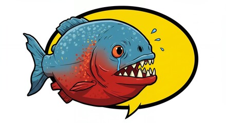 Cartoon piranha