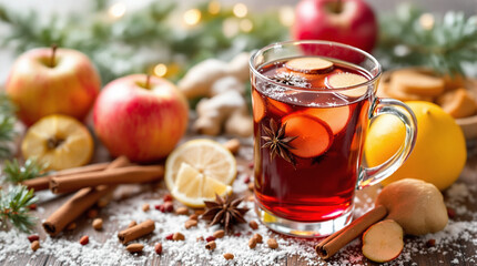 mulled wine with spices