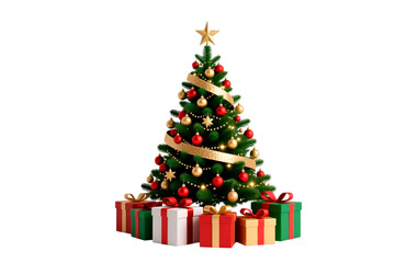 Obraz premium christmas tree isolated on white
