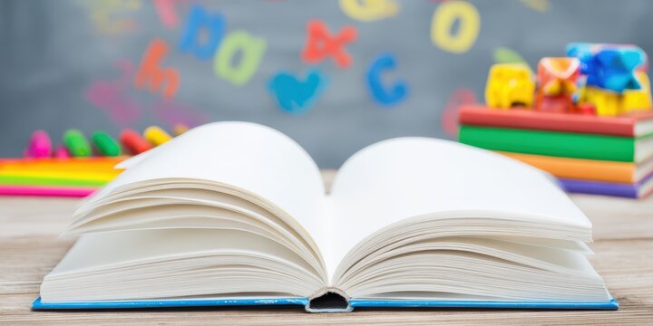 Open book on wooden table representing learning - Powered by Adobe