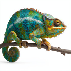 Obraz premium chameleon isolated on white background