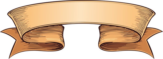 Ribbon Banner with Blank Space for Custom Text