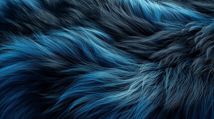 Obraz premium blue and black fur texture with a soft, natural,