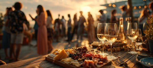 Sunset Cocktail Party: Delicious Food and Drinks