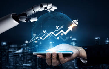 AI drives business growth by analyzing trends, forecasting outcomes, identifying goals, and guiding decisions to achieve optimal strategic success. Vouch