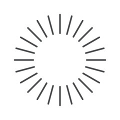 Sun rays round y2k element