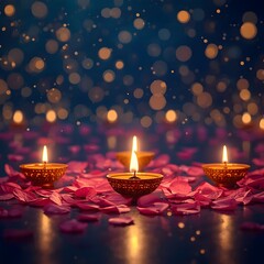 diwali, diwali diya, diwali diyas, diwali background, diwali wallpaper, diwali decoration, diwali festival, diwali celebration, diwali lamp, diwali oil lamp, diwali glowing diya, diwali rose petals, d