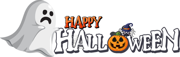 Happy Halloween text design
