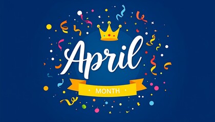 Festive April month graphic