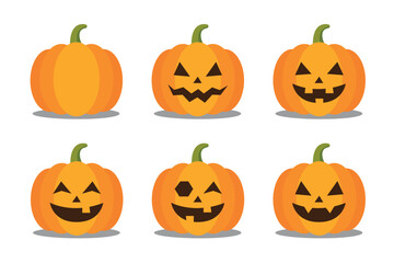 Happy Halloween poster, banner. Pumpkin, bat.