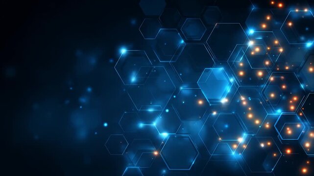 Abstract digital hexagon background