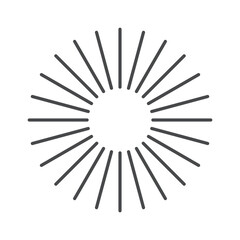 Obraz premium Sun rays circle bauhaus minimalist