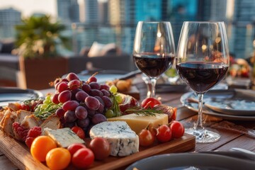 Rooftop Wine and Cheese Tasting