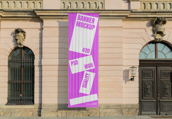Tall Vertical Banner PSD Mockup