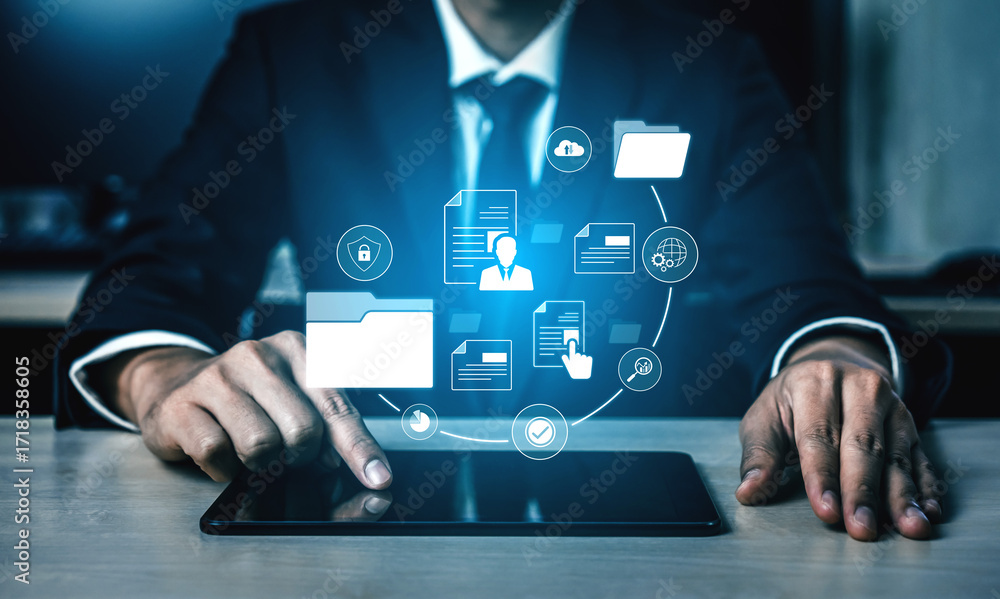 Fototapete document management system for secure file storage, organized access, and efficient digital workflow