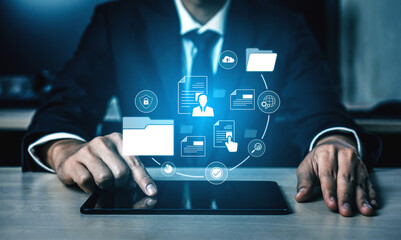 Document management system for secure file storage, organized access, and efficient digital workflow including verification, upload, analytics, and approval process Vouch