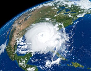 Hurricane over North America