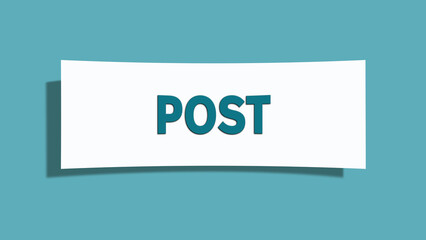 Post (post) - A card isolated on light green background.