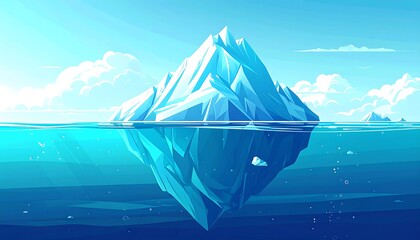 Iceberg submerged in water