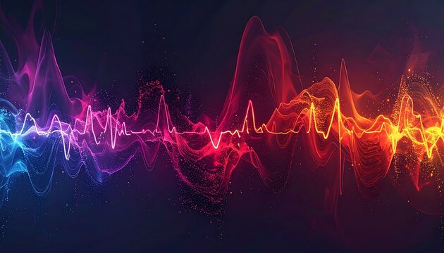 Abstract vibrant wave patterns - Powered by Adobe