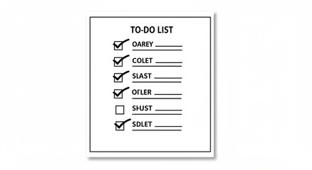 Clean Minimalist To-Do List Checklist Template: Printable Black and White Organization Design for Productivity and Task Management.  Perfect for Planners, Students, Professionals, and Daily Organiz...