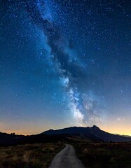 Milky Way over a mountain road