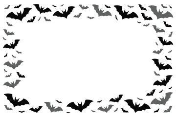bat vignette border frame vector ai eps png jpeg spooky ornamental silhouette edge design for templates